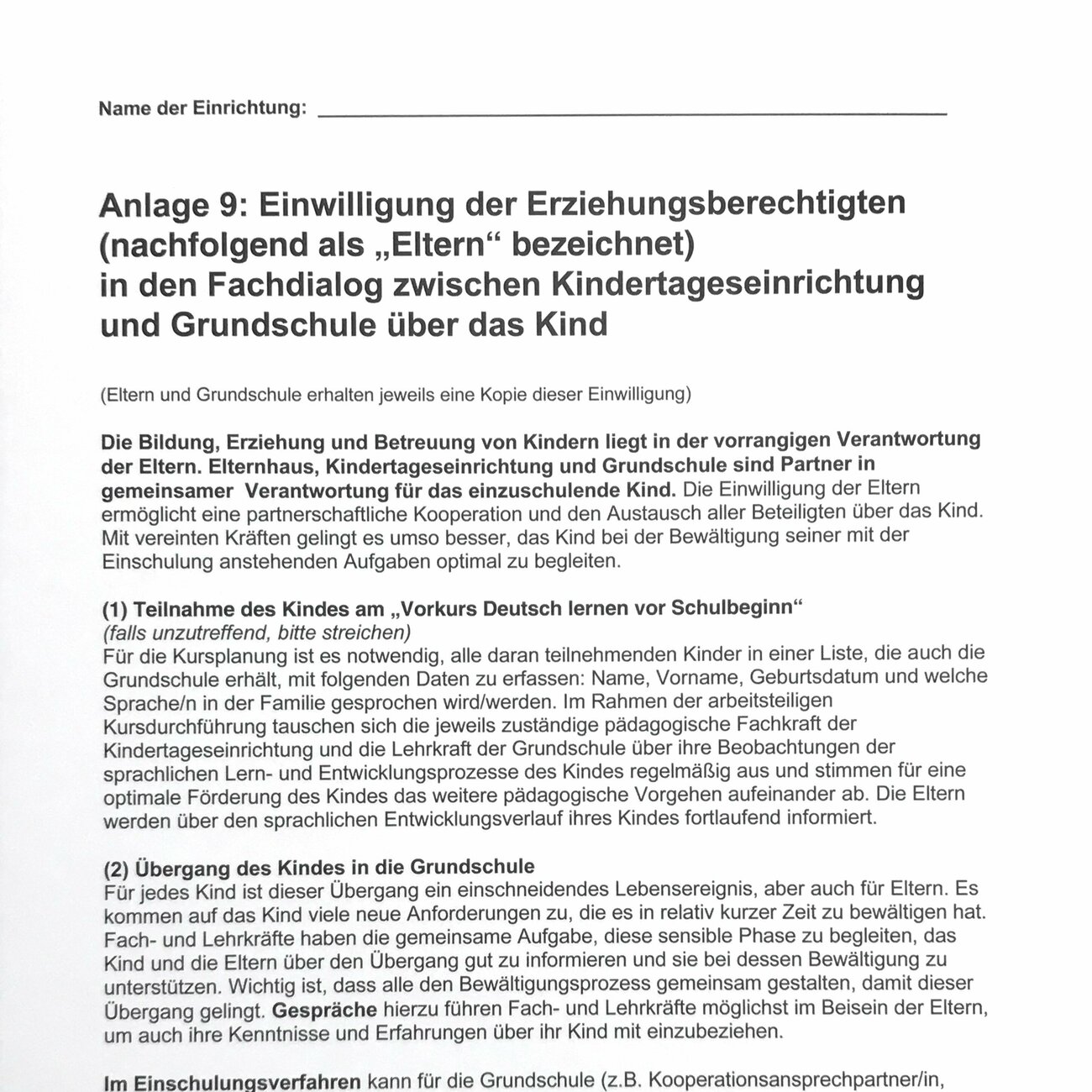 Kita-Ordnung Anlage 9 - Foto CHoffmann