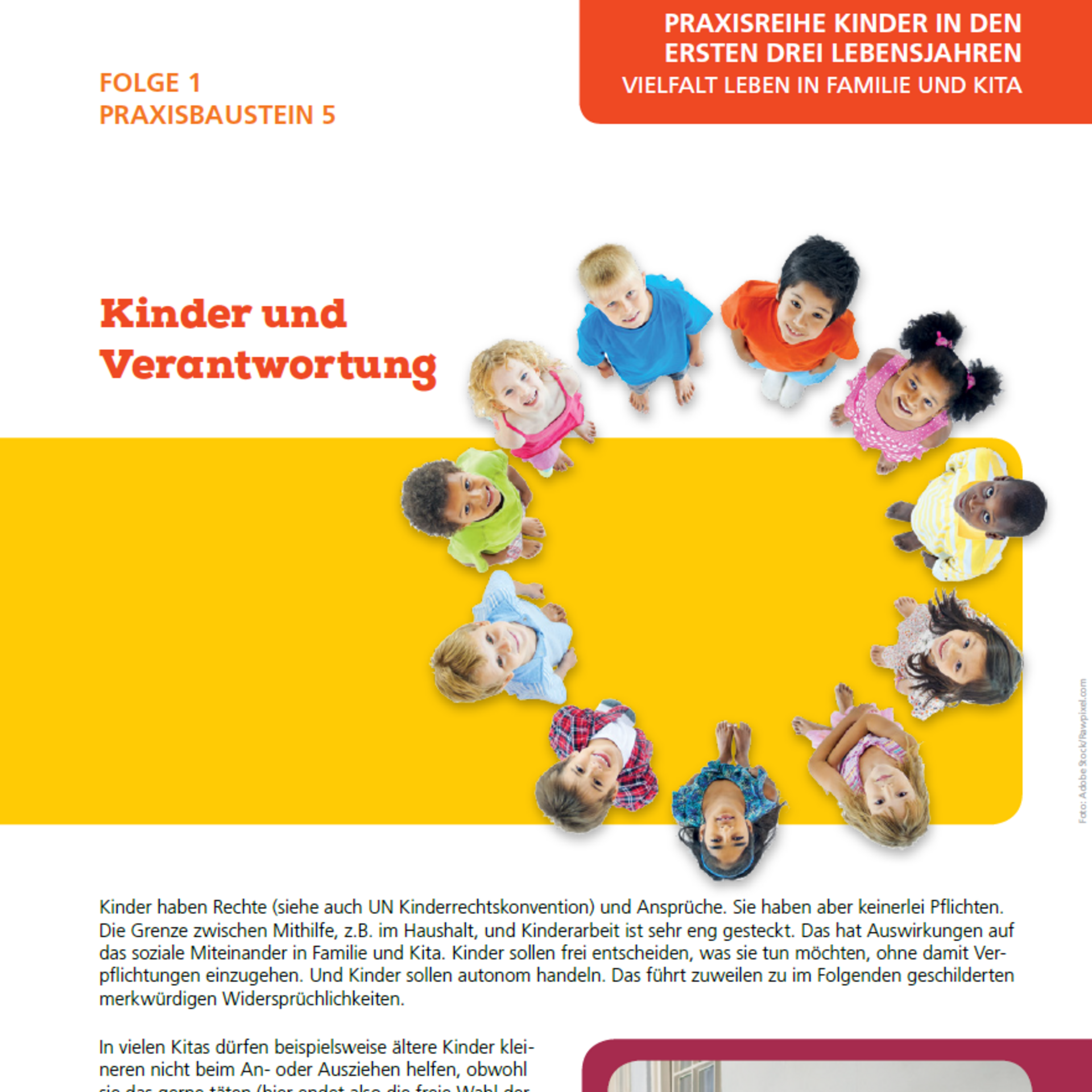 Praxisbaustein 5 - Praxisreihe Kinder in den ersten drei Lebensjahren - Verband kath. Kitas Bayern e.V. 