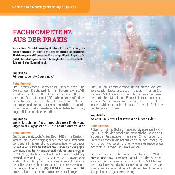 Artikel Petra Rummel LvKE, ImpulsKita 1/2023