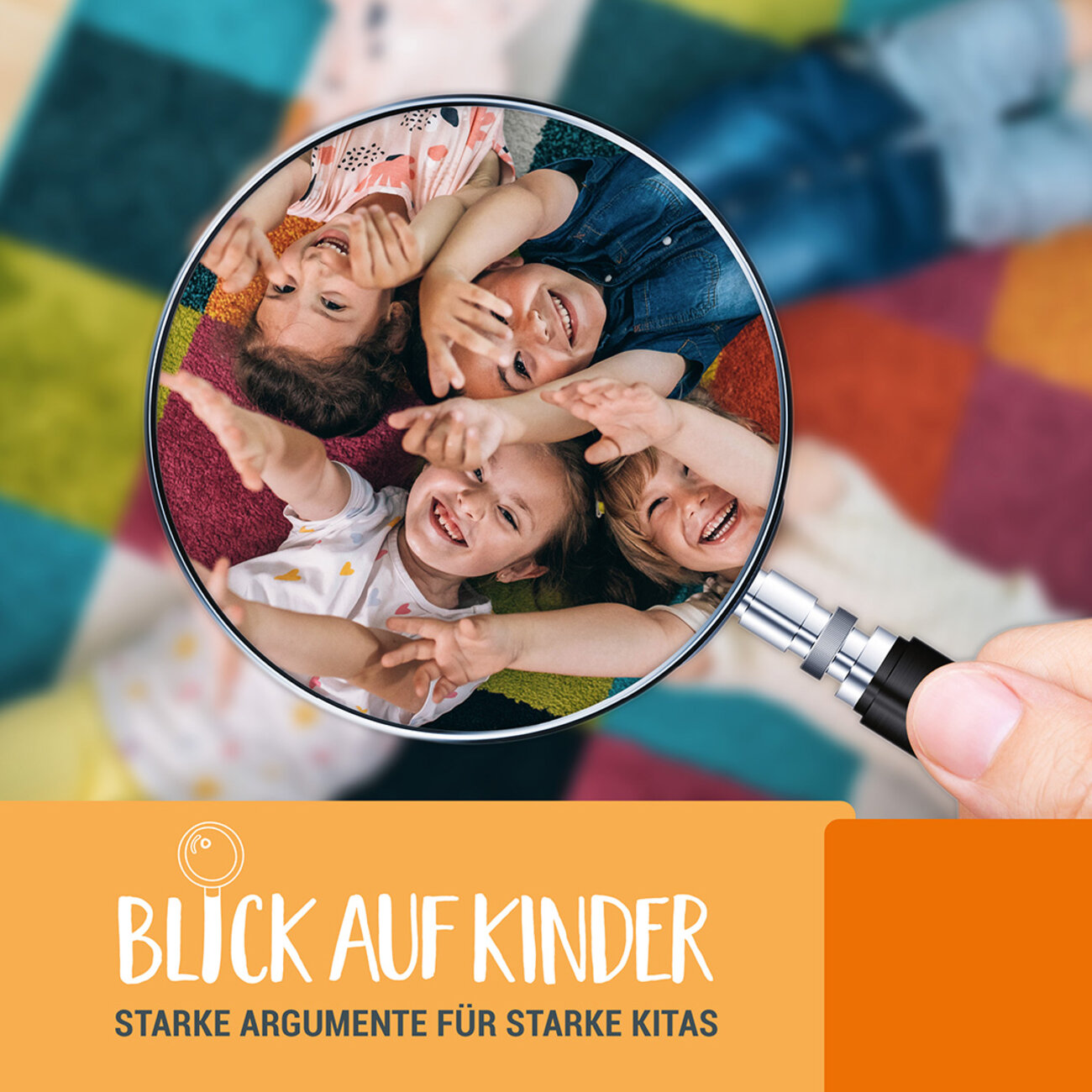 Blick auf Kinder Kachel quadratisch - Copyright Verband kath. Kindertageseinrichtungen Bayern e.V. 
