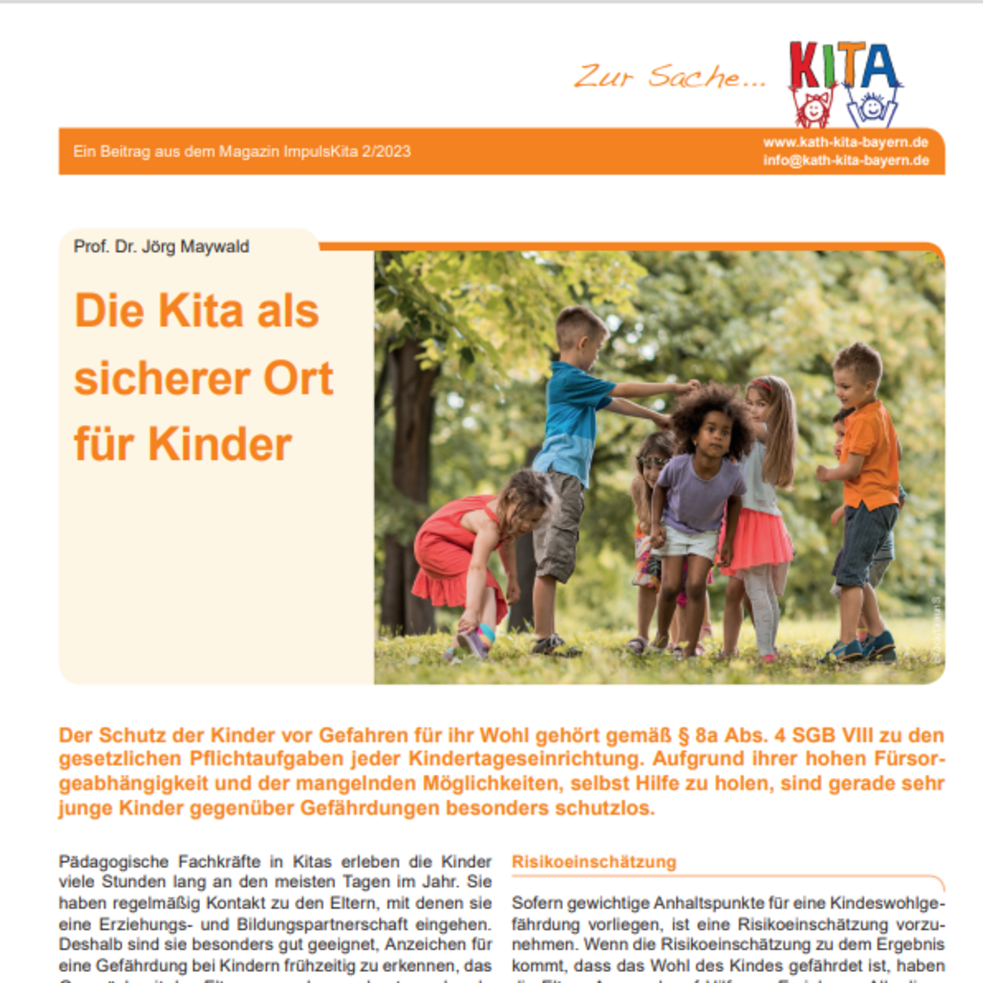 Prof. Dr. Maywald - Die Kita als sicherer Ort für Kinder - 2023