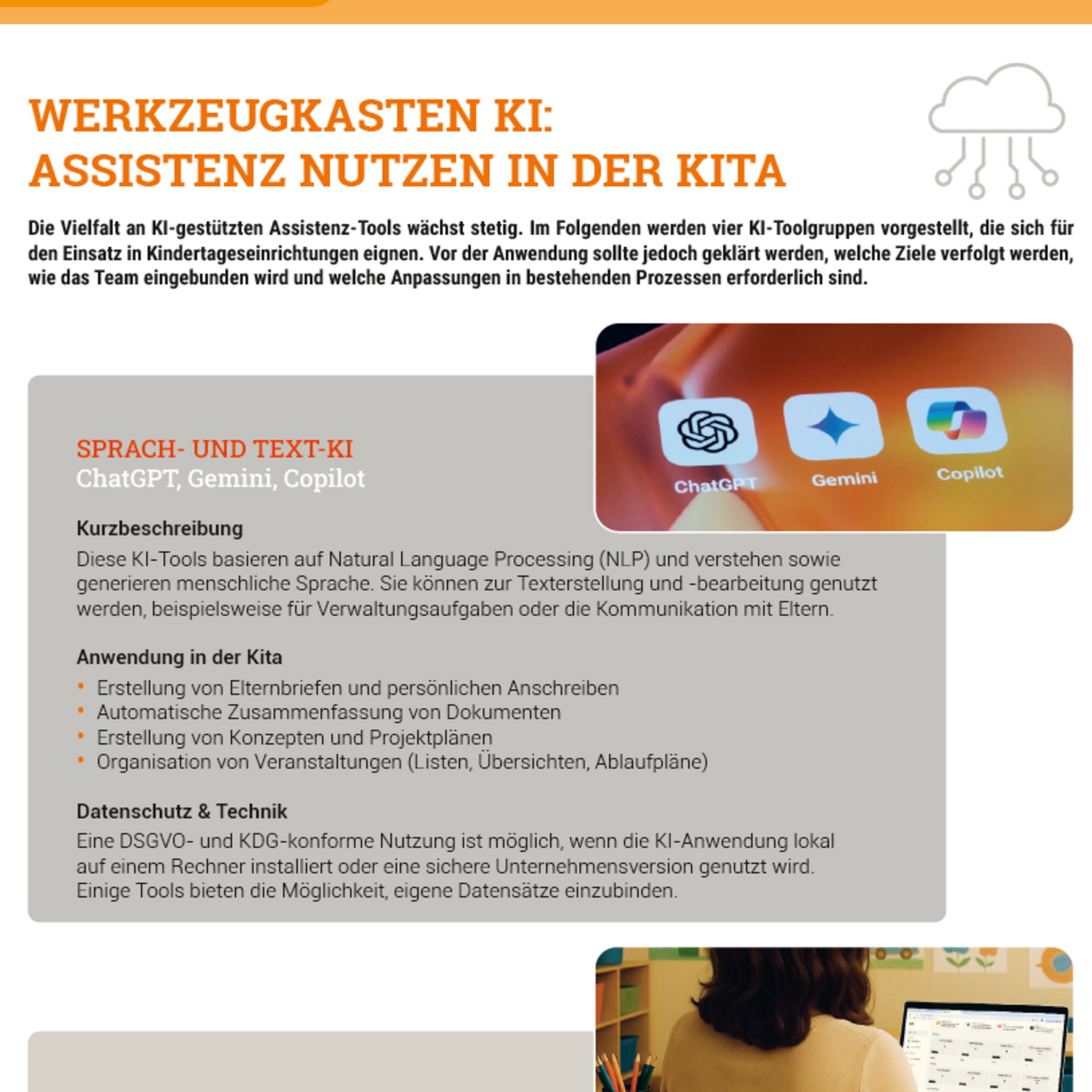Werkzeugkasten KI - Assistenz nutzen - Fachbeitrag Stefan Lesting für Verband kath. Kitas Bayern