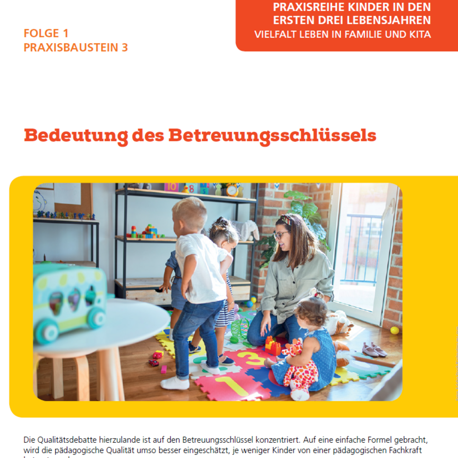 Praxisbaustein 3 - Praxisreihe Kinder in den ersten drei Lebensjahren - Verband kath. Kitas Bayern e.V. 