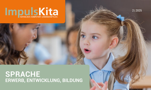 Titelbild Magazin ImpulsKita Schwerpunkt Sprache - Bildung, Entwicklung, Förderung