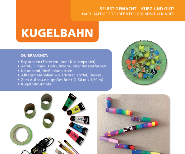 kurz + gut Idee Kugelbahn 