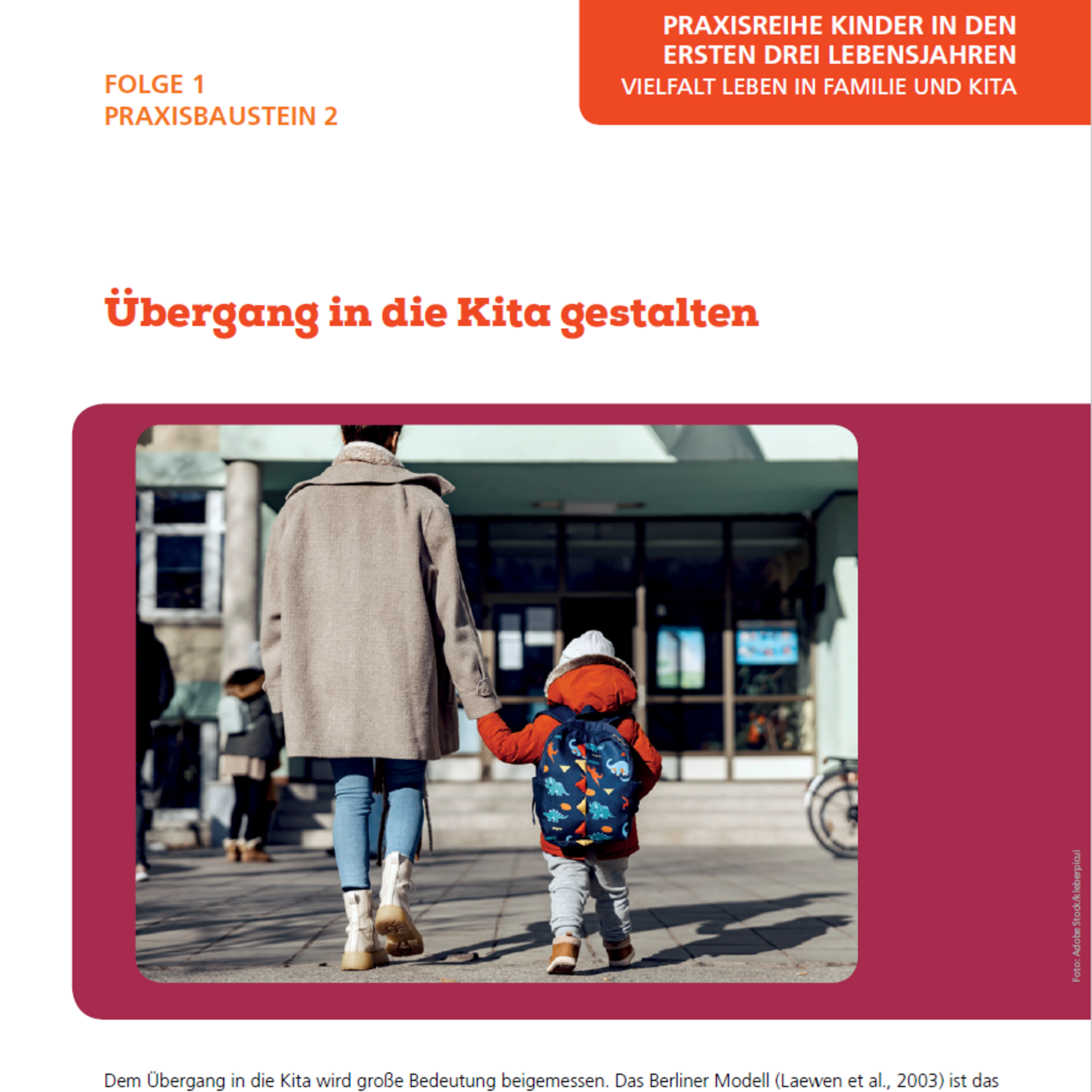 Praxisbaustein 2 - Praxisreihen Kinder in den ersten drei Lebensjahren - Verband kath. Kitas Bayern e.V. 