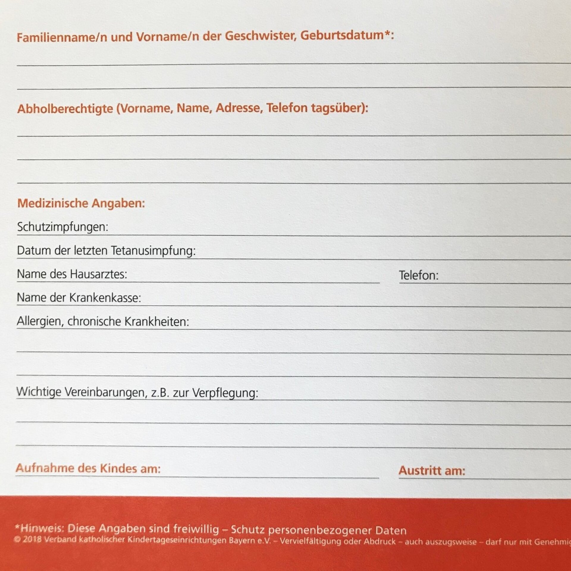 Karteikarte Kita Rückseite - Foto CHoffmann