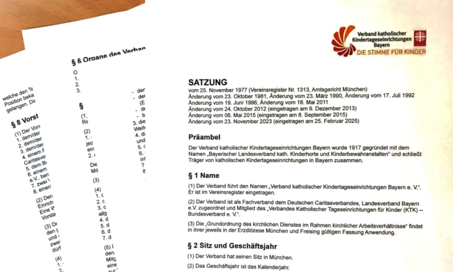 Satzung Verband kath. Kitas Bayern - Stand 2024 