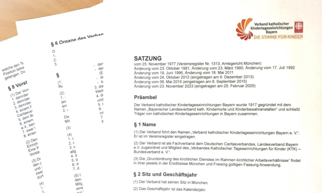 Satzung Verband kath. Kitas Bayern - Stand 2024 