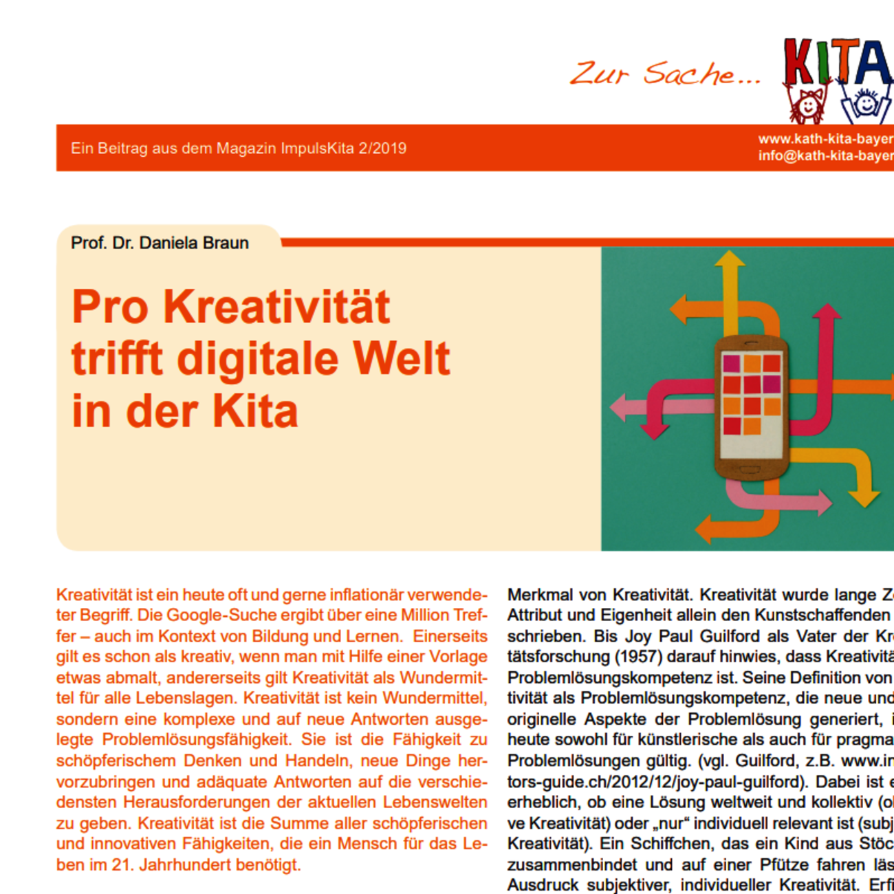 Prof. Dr. Daniela Braun - Pro Kreativität trifft digitale Welt in der Kita - 2019